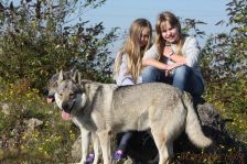 Kim und eine Freundin mit Kalli und Chu